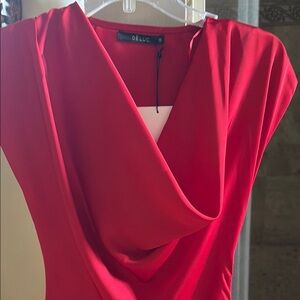 Deluc Red One Shoulder Dress